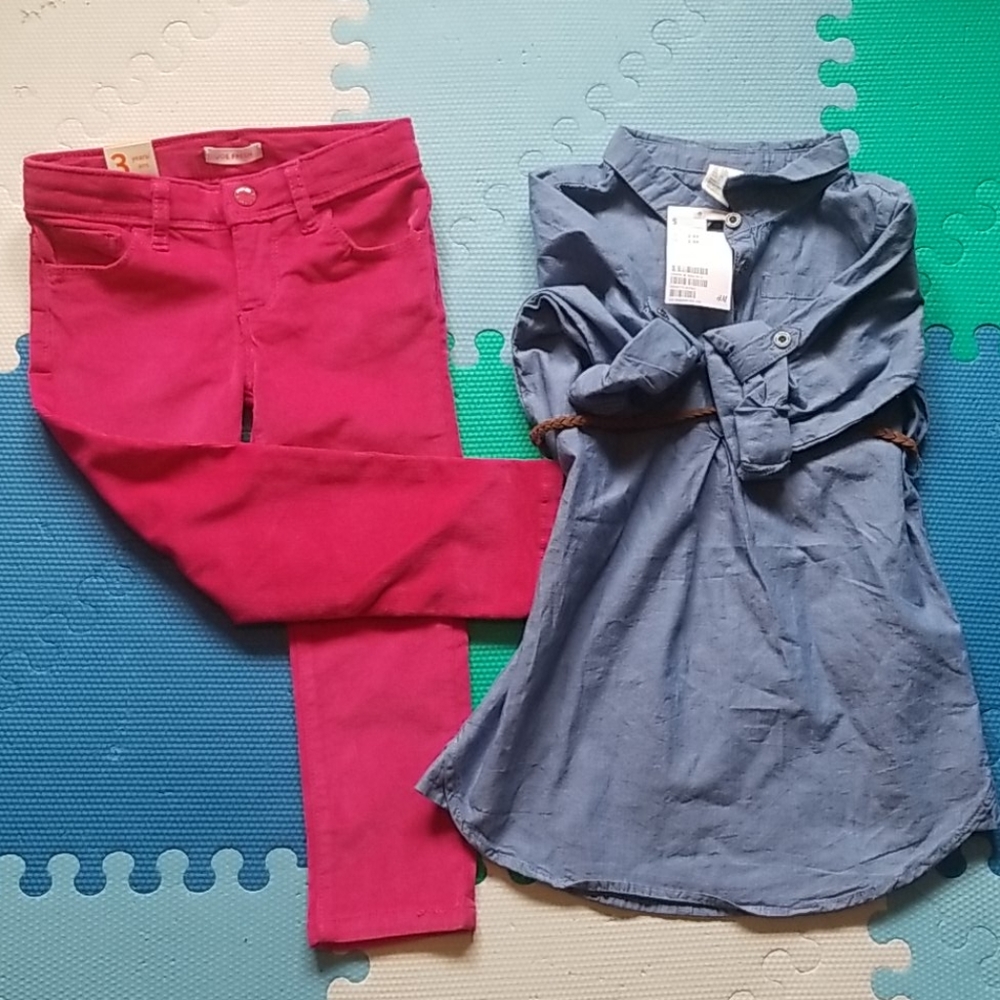 BNWT 2FOR1 GIRLS AGE 3 Dress & Pants